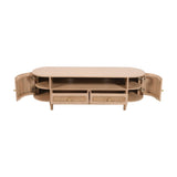 Valencia TV cabinet made from mango wood with cane detailing