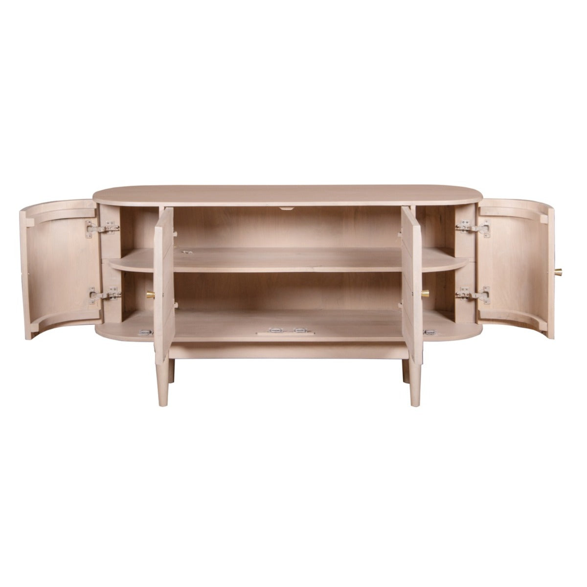 Valencia cane and mango wood sideboard in a stylish living room