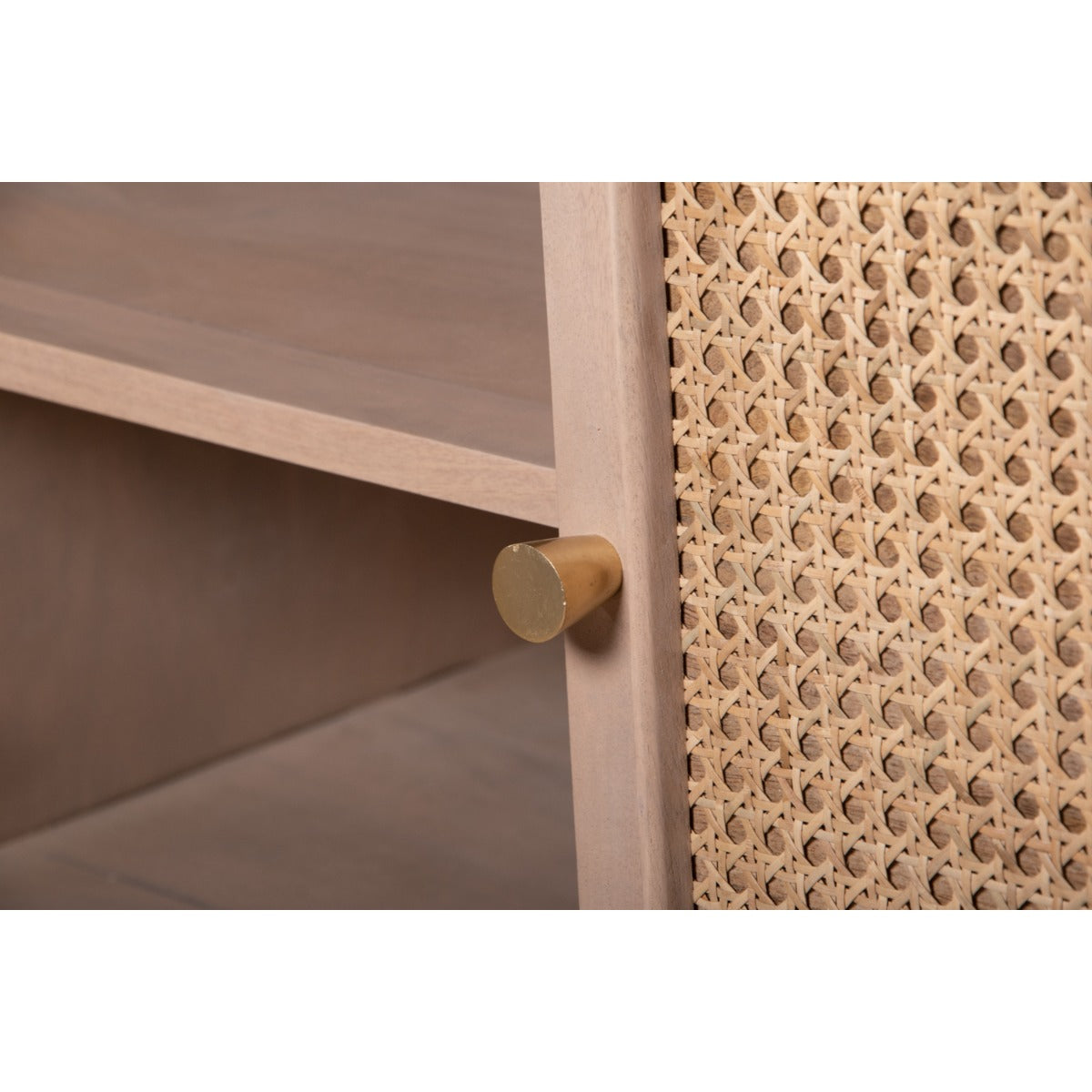 Valencia cane and mango wood sideboard in a stylish living room
