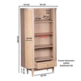 Valencia Cane & Mango Wood Bookcase - View 4