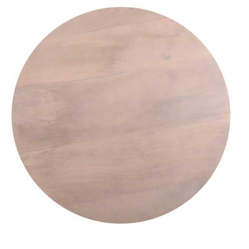 Valencia Cane & Mango Wood Round Coffee Table - View 3