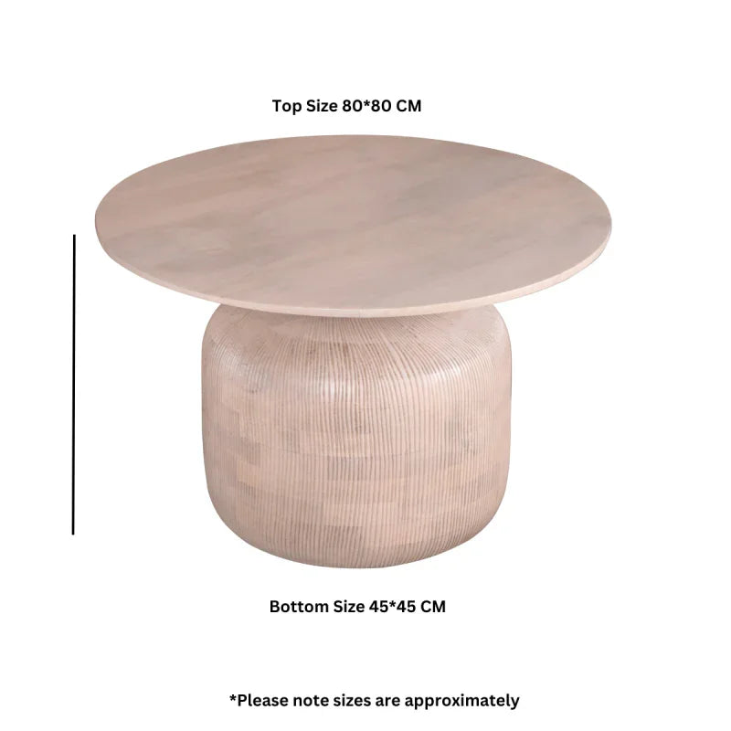 Valencia Cane & Mango Wood Round Coffee Table - View 4