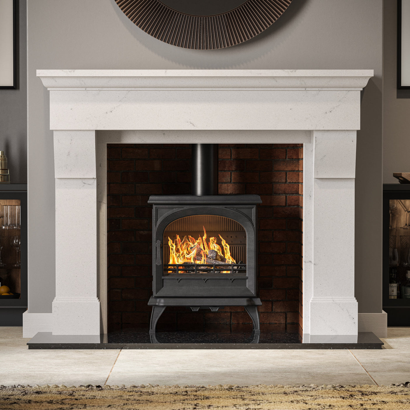 GMS 60" Cabra Honed Naples White Surround