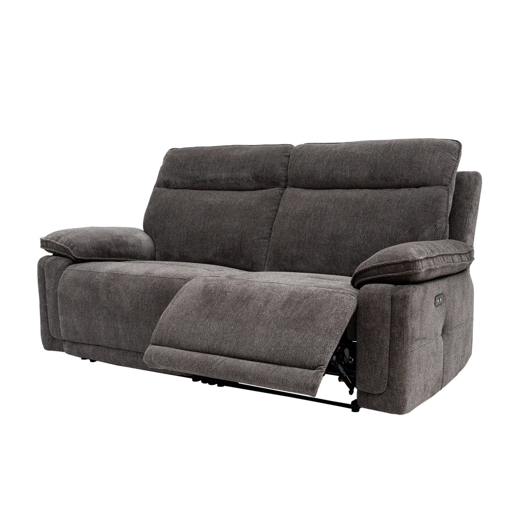 Gray recliner sofa on a white background