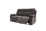 Gray recliner sofa on a white background
