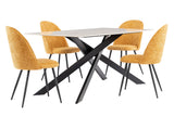Elegant 1.6m Gold and Black Dining Table for Stylish Interiors