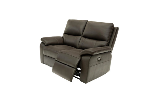 Brown leather recliner chair on a white background