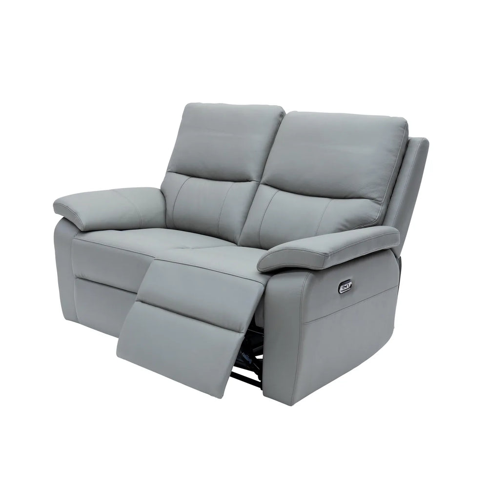 Gray recliner sofa on a white background
