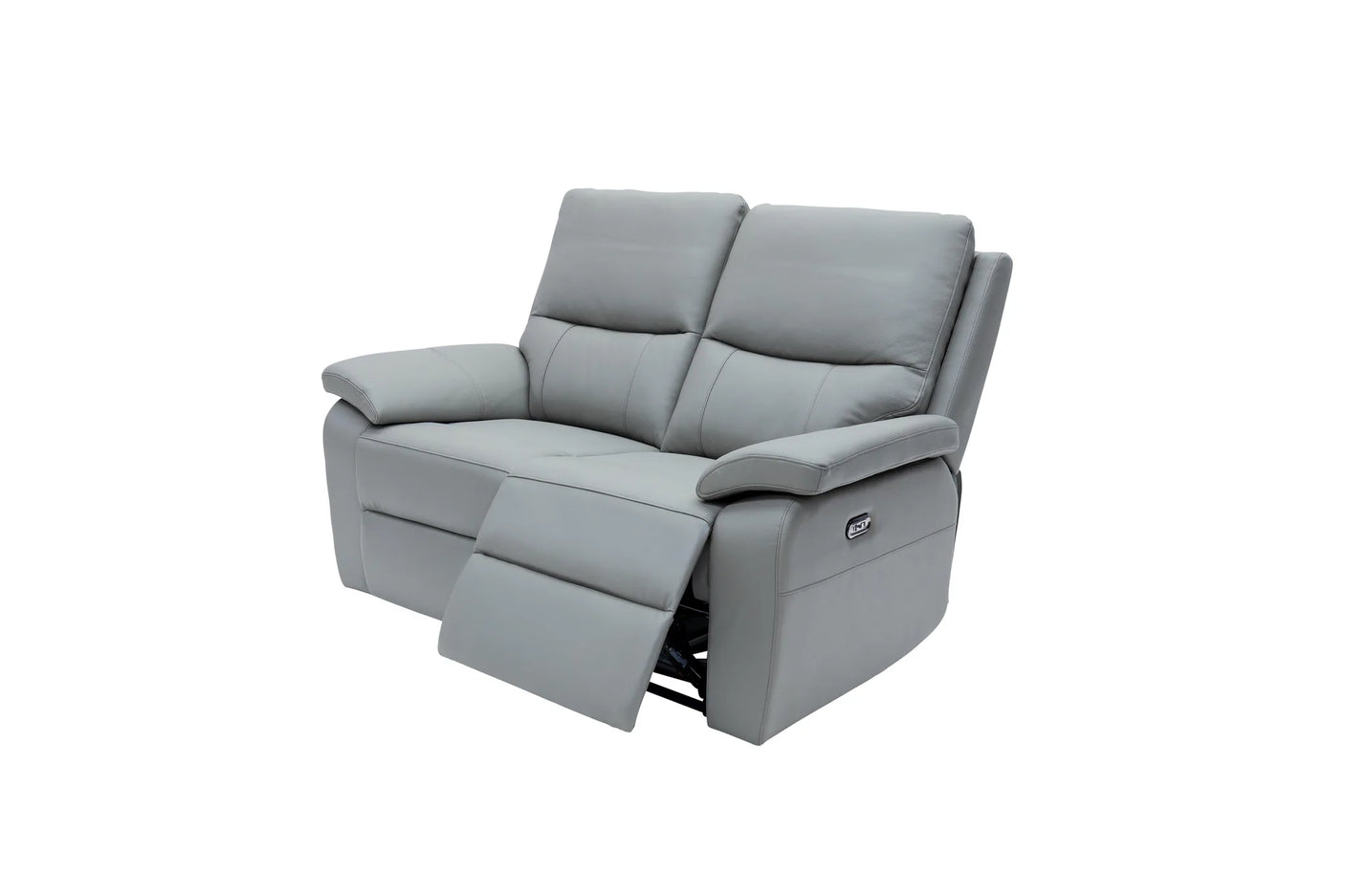 Gray recliner sofa on a white background