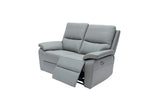 Gray recliner sofa on a white background