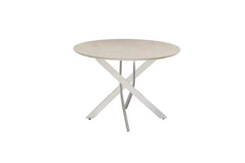 Stylish 1.07m Round Dining Table with Chrome Legs for Modern Homes
