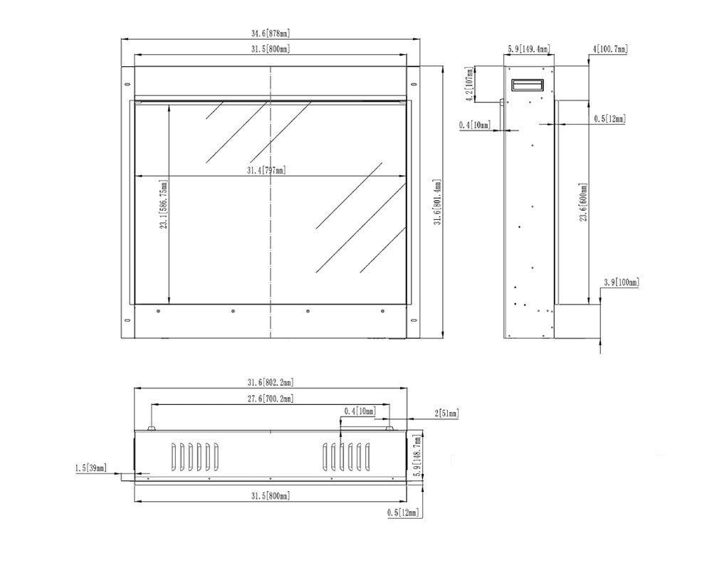 Ezee Glow Celestial 800 Electric Inset Fire