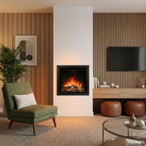 10 flame colors and fuel bed colors on Ezee Glow E-Kinsale electric stove.