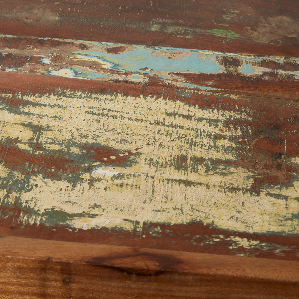Coastal large TV media credenza made from reclaimed wood