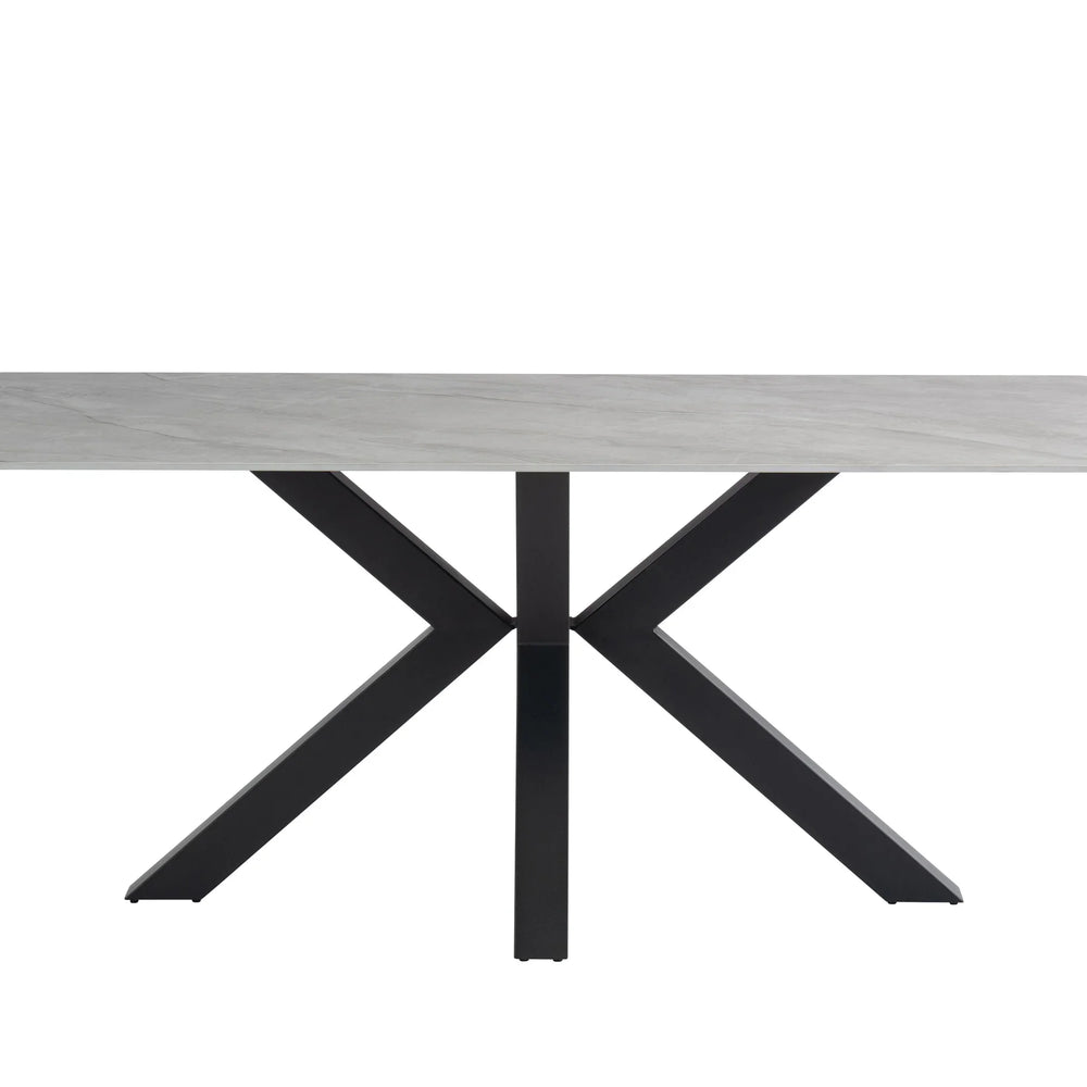 1.8m Grey Wooden Dining Table for Modern Home Elegance