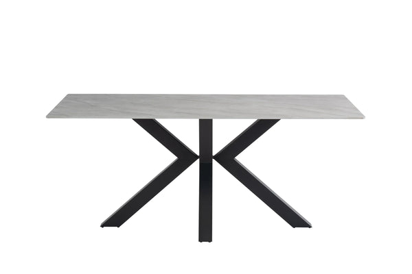 1.8m Grey Wooden Dining Table for Modern Home Elegance