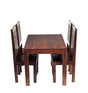 Toko Dark Mango 4 FT Dining Set with Wooden Chairs