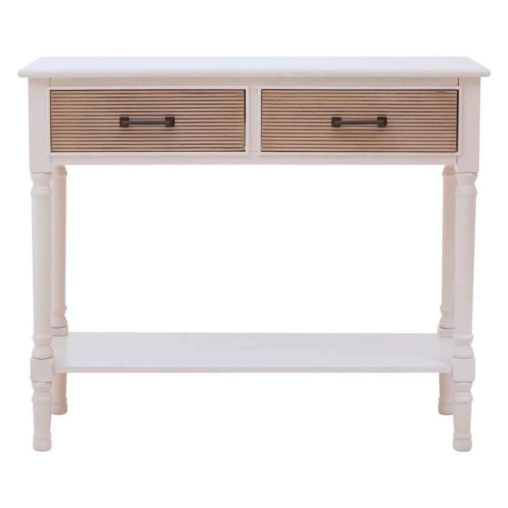 Elegant Carved White Console Table