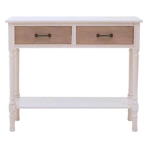 Elegant Carved White Console Table