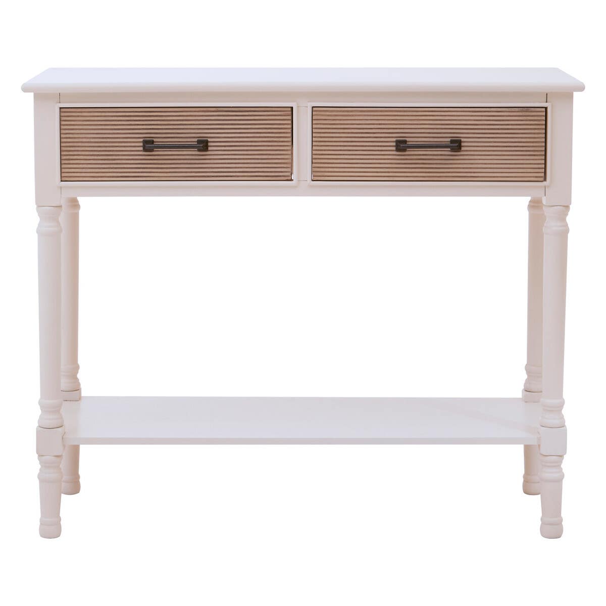 Elegant Carved White Console Table