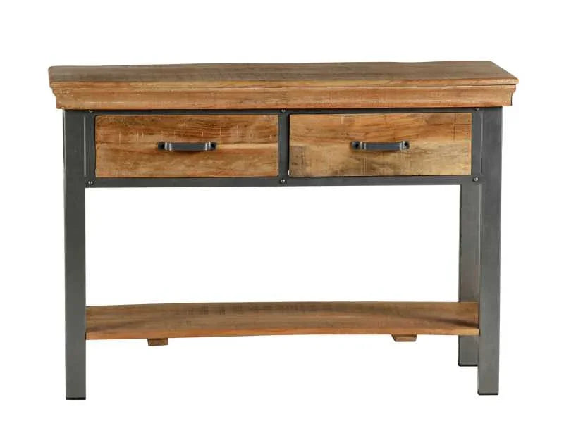 Metropolis Industrial 2 Drawer Console Table - View 2