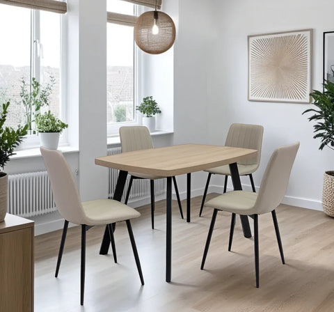 Stylish 1.2m Light Oak Dining Table for Modern Homes