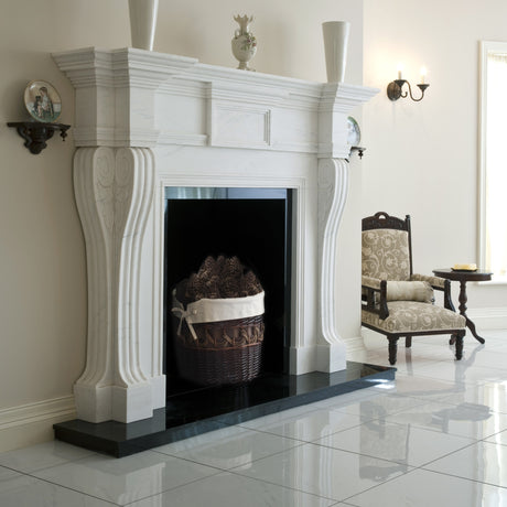 65'' De Gaulle Honed Carrara Surround