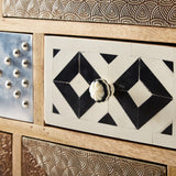 Sorio 14 Drawer Chest made from reclaimed wood, fully assembled