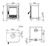 Druid 12kW Multi Fuel (Eco) - Technical Drawing