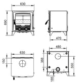 Druid 21kW Boiler (Eco) - Technical Drawing