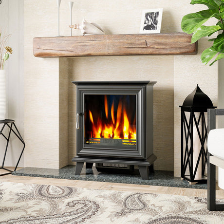 Electric Elmwood Cast Iron Stove with deluxe Logs -  - 105-716224