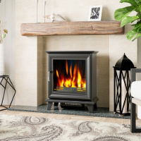 Electric Elmwood Cast Iron Stove with deluxe Logs -  - 105-716224