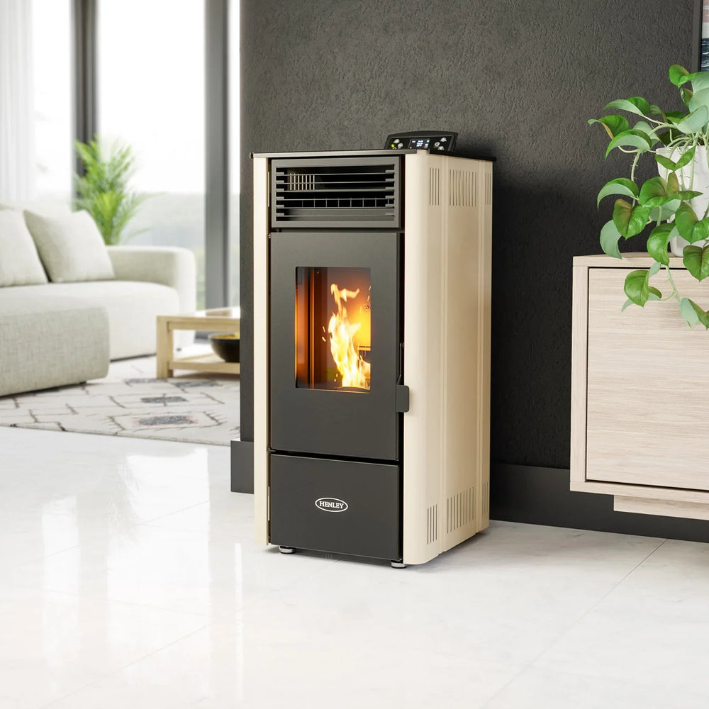 Elm 8 Pellet Stove - Side View