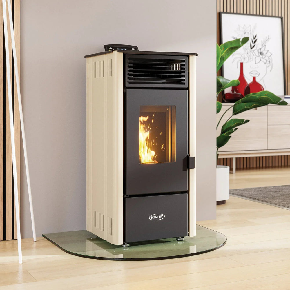 Elm 8 Pellet Stove - Back View