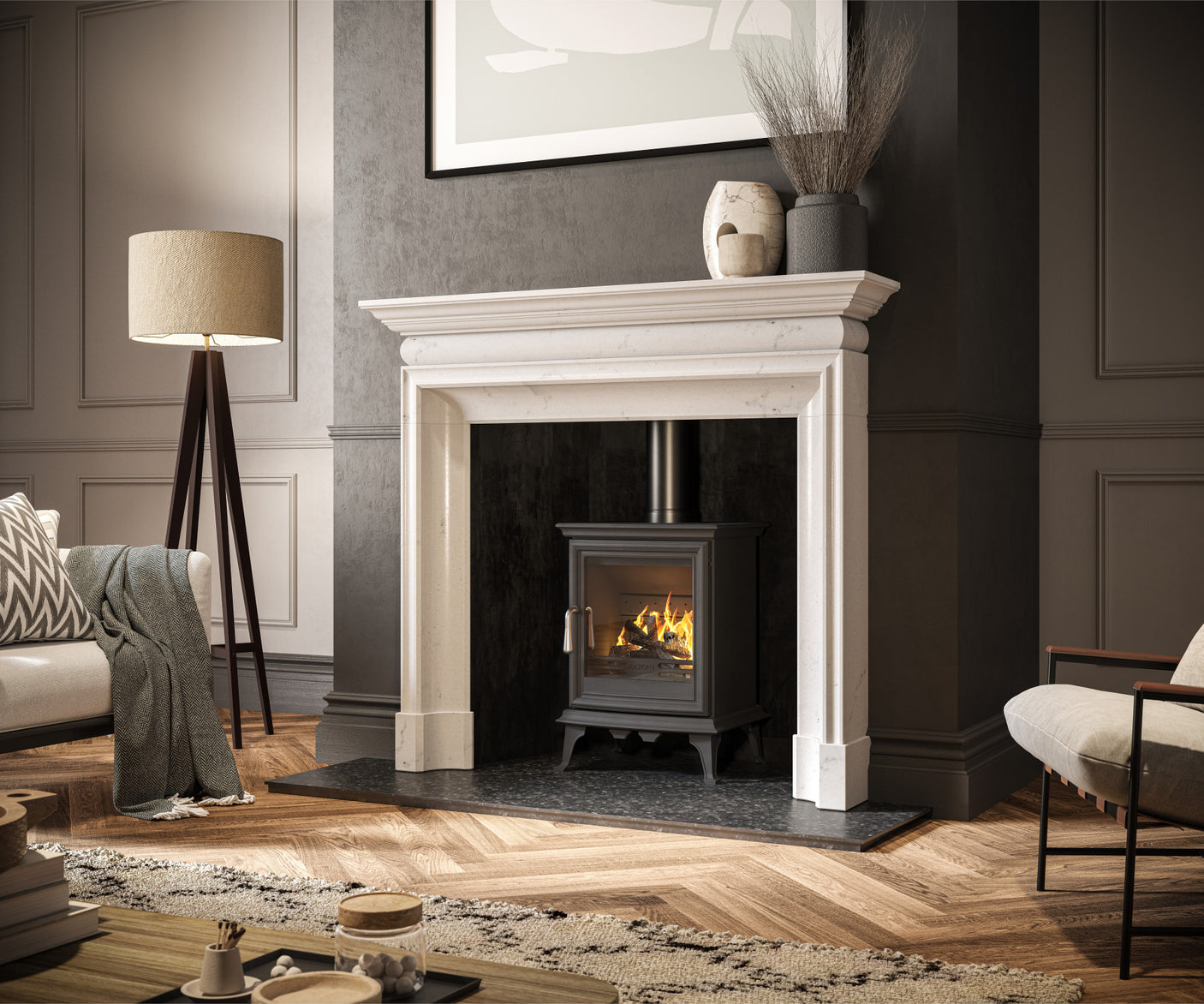 54" Exalt Honed Naples White Surround