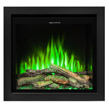Cozy ambiance with vibrant flame and fuel bed colors on Ezee Glow E-Kinsale electric stove.