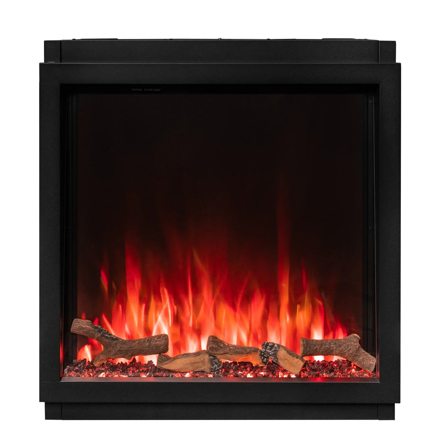 Ezee Glow Celestial 750 Built In Fire: Fire flames flickering in modern fireplace.