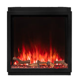Ezee Glow Celestial 750 Built In Fire: Fire flames flickering in modern fireplace.