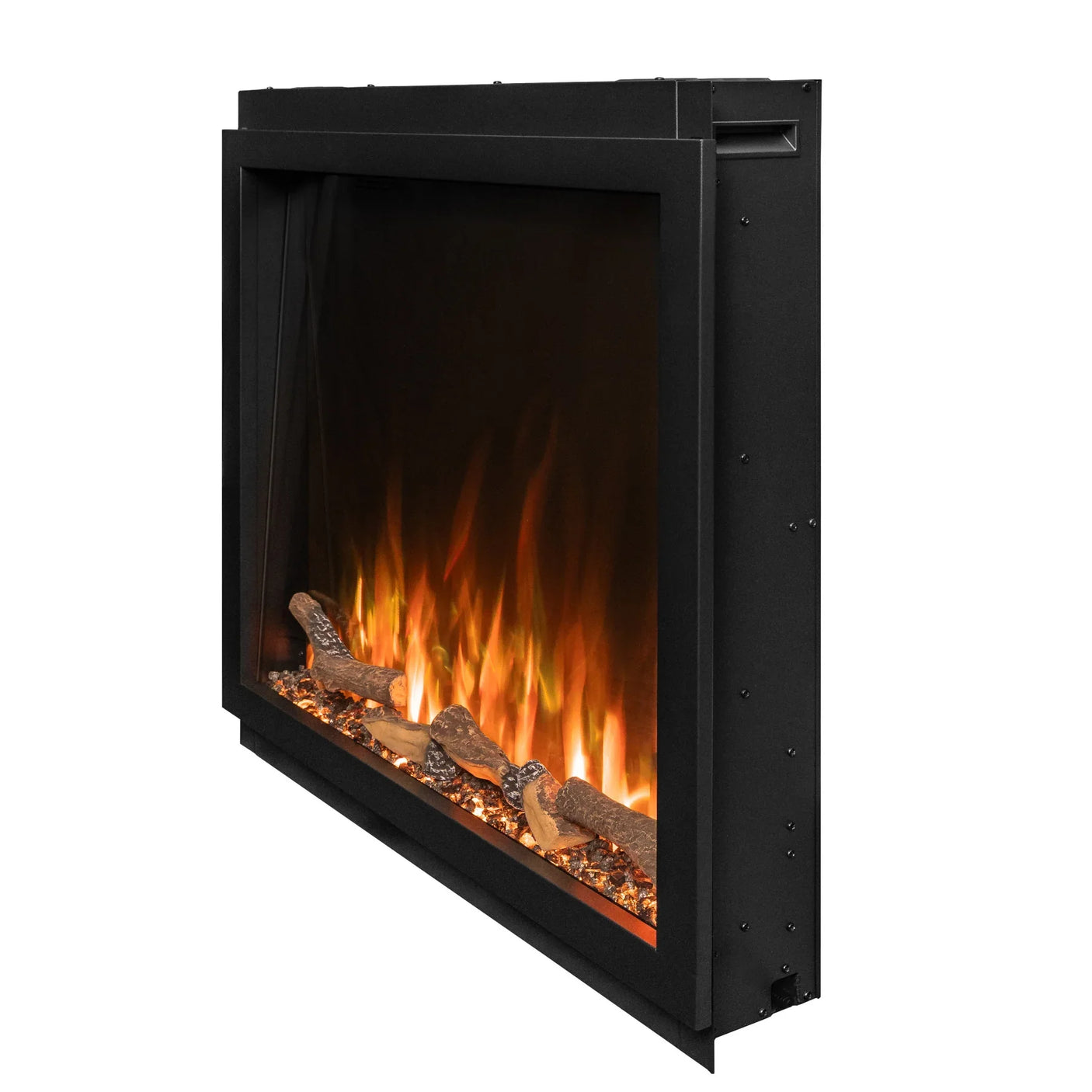 LED-lit glass crystals in Ezee Glow Celestial 750 built-in fire.