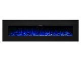 Ezee Glow 72" Zara XL Metal Wall Hung Fire