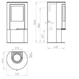 Elite G7 7.7kW Wood Burning (Eco) - Technical Drawing