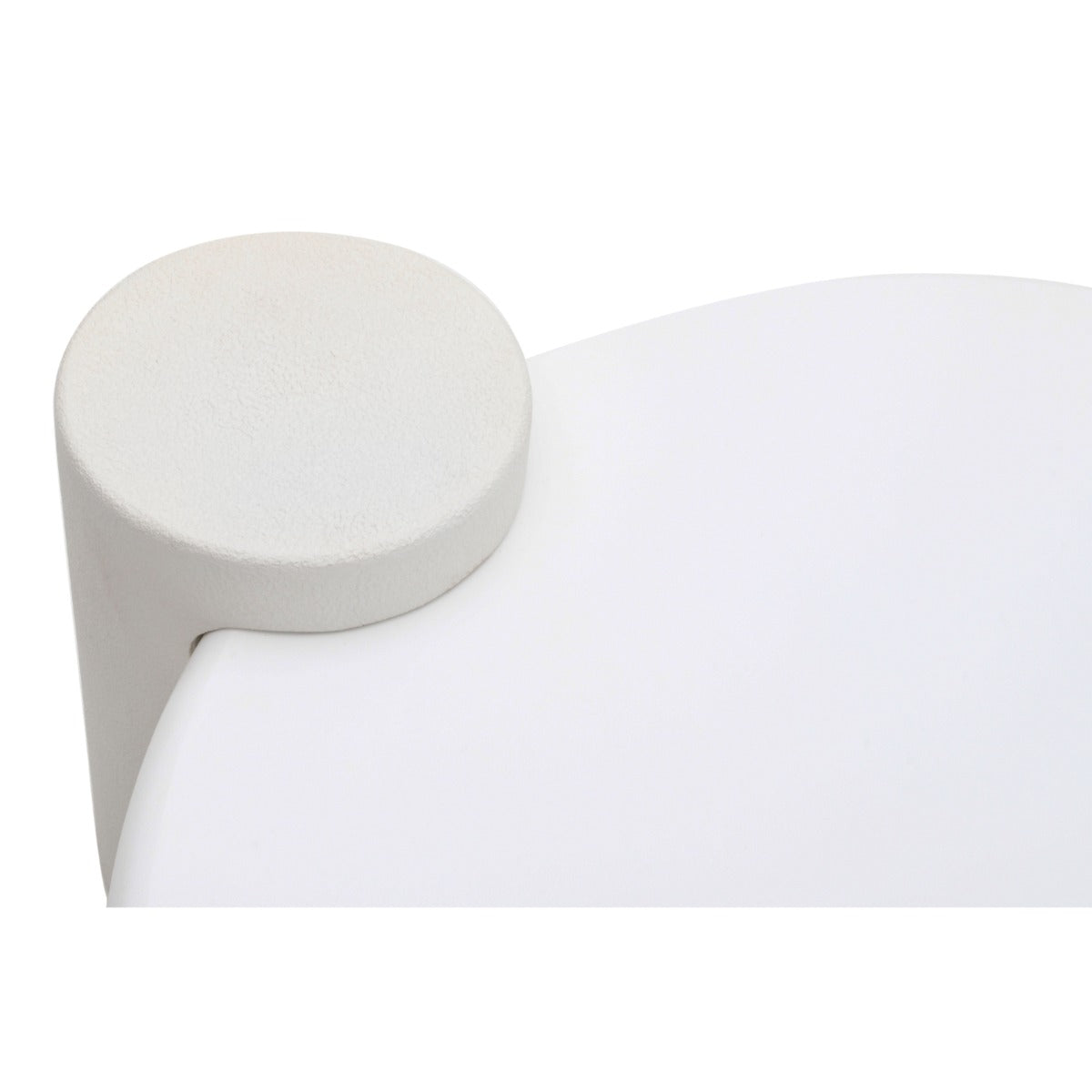 Geo Modern Abstract Coffee Table in white wood with geometric patterns