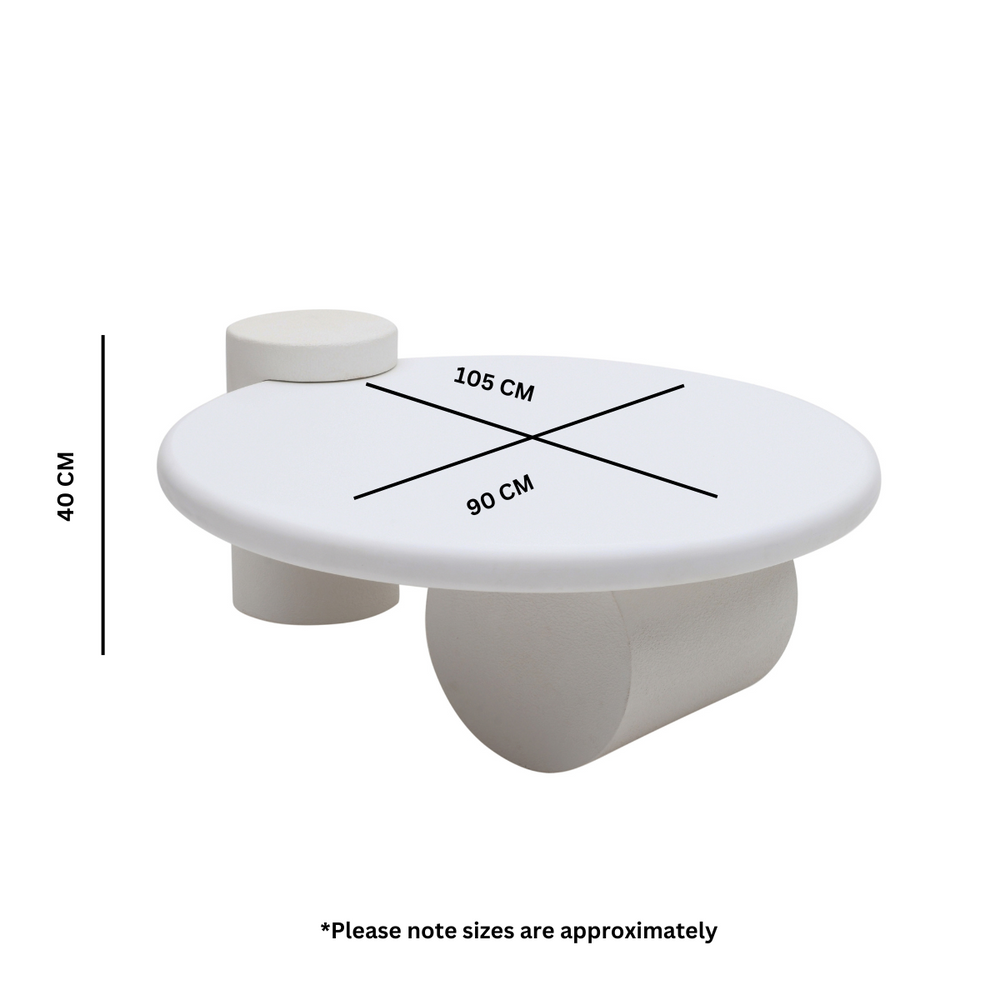 Geo Modern Abstract Coffee Table in white wood with geometric patterns