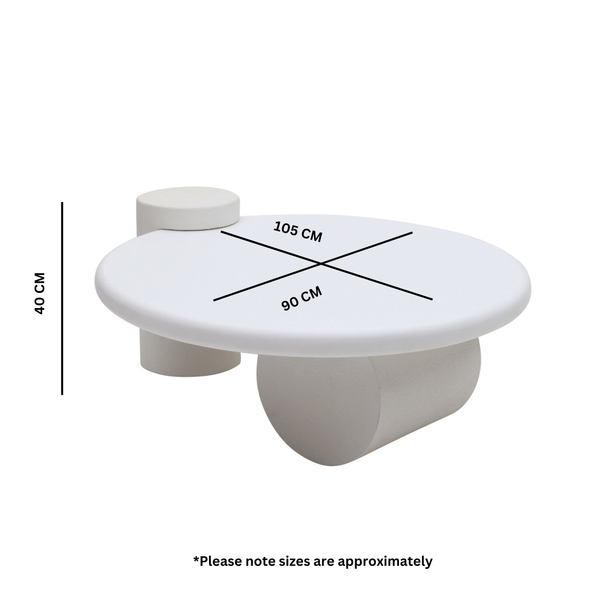 Geo Modern Abstract Coffee Table in white wood with geometric patterns