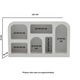 Geo Geometric Medium Sideboard / Display Cabinet / Bookshelf - View 5
