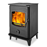 Graphite 8kW stove with cast iron door and convection system | Home Centre Direct UK