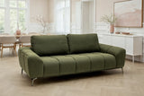 Hallie Fabric 3 Seater - Green