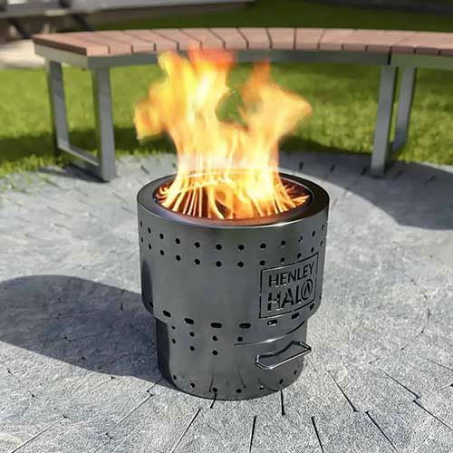 Fire Pit Henley Halo Silver 35cm x 35cm -  - 105-466832