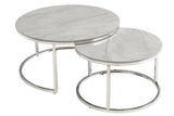 Stylish Grey Round Coffee Table Set for Modern Living Rooms