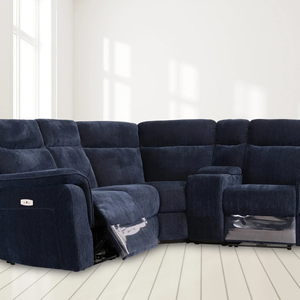 Havana Fabric Modular Electric Recliner Corner Sofa
